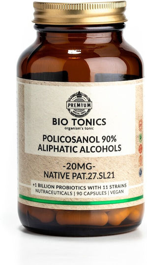 Bio Tonics Policosanol 90% Aliphatic Alcohols Συμπλήρωμα για Αδυνάτισμα 90 φυτικές κάψουλες