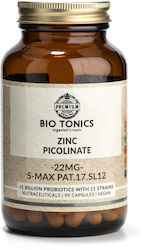 Bio Tonics Zinc Picolinate 22mg 90 φυτικές κάψουλες Bio Tonics Zinc Picolinate 22mg 90 φυτικές κάψουλες