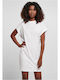 Summer Mini Athletic T-Shirt Dress Short Sleeve White