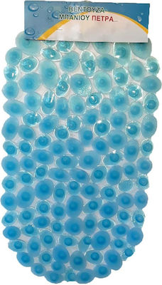 Sidirela Bathtub Mat with Suction Cups Γαλάζιο 36x70cm