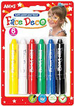 Pictură Facială de Carnaval Multicolor 6buc