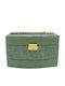 Casetă Pentru Bijuterii Din Catifea Cu Sertar Și Oglindă Verde 13x23x13.5cm