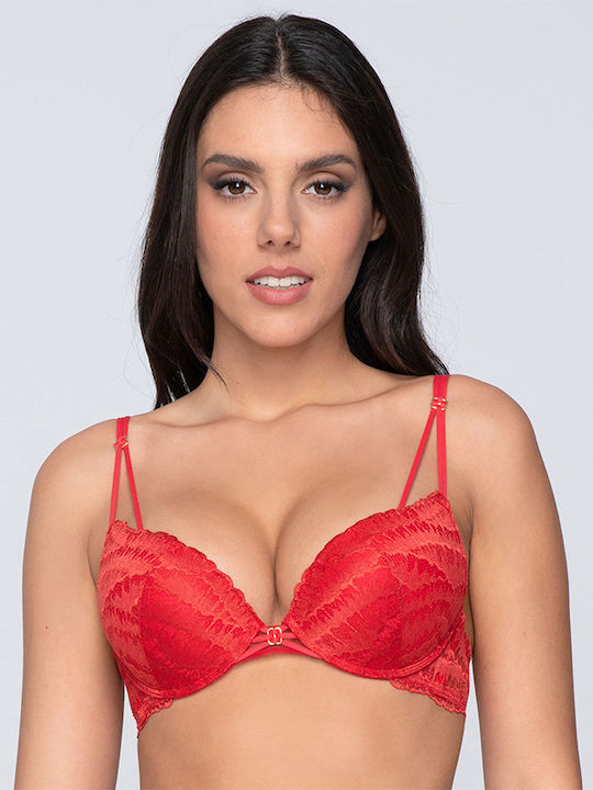 Luna Flirt Κόκκινο Σουτιέν Push Up