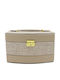 Casetă Pentru Bijuterii Din Catifea Cu Sertar Și Oglindă Bej 13x23x13.5cm