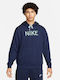 Nike Men's Sweatshirt with Hood and Pockets Navy Blue