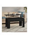 vidaXL Kaffeetisch Mit Funktionalem Design Zentral Aus Holz Mit Hebemechanismus Schwarz M101xP49xY52cm