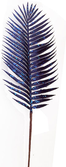 Ramură Decorativă Artificială Palmier Areca Blue 70cm Zaros