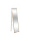 5Five Floor Mirror with Beige Wooden Frame 160x41cm