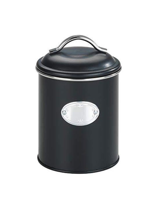 Wenko Nero Vase General Use with Lid Metallic Black 1000ml
