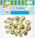 Exas Paper Metallic Decorative Bell for DIY Crafts Silver 18pcs 9x1.2cm
