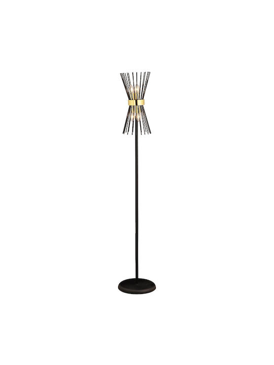 ArteLibre Sec Stehlampe H170xB30cm. mit Fassung für Lampe E14 Schwarz