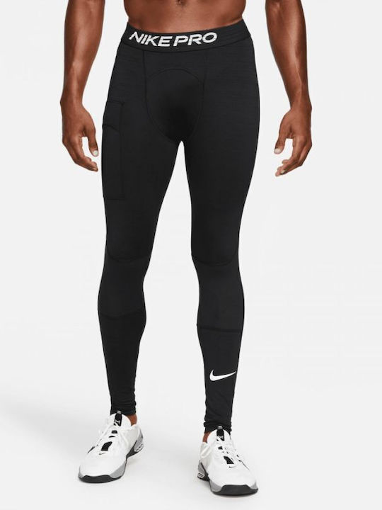Nike Pro Warm Ανδρικό Ισοθερμικό Παντελόνι Μαύρο