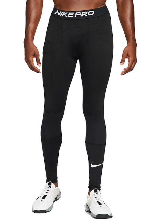 Nike Pro Warm Herren Thermo Hose Schwarz