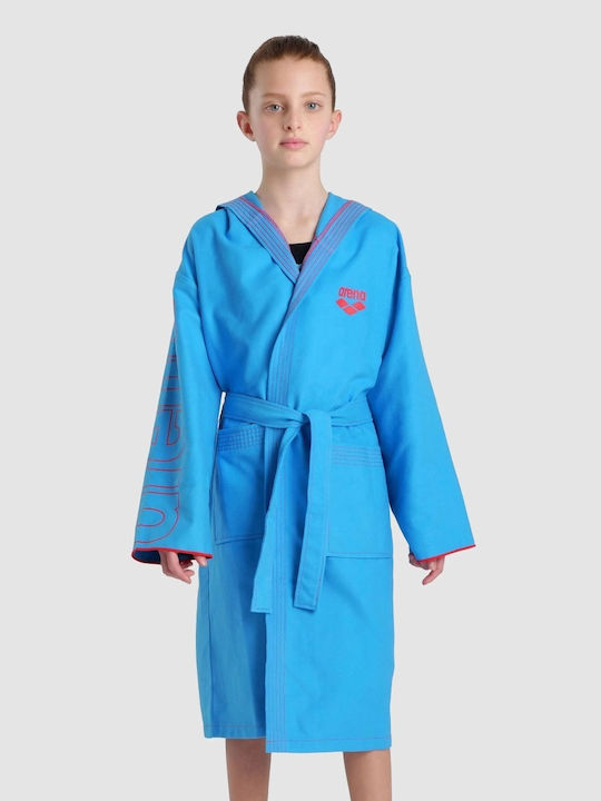 Arena Zeal Plus Jr 005309-400 Kids Swimming Bathrobe Blue