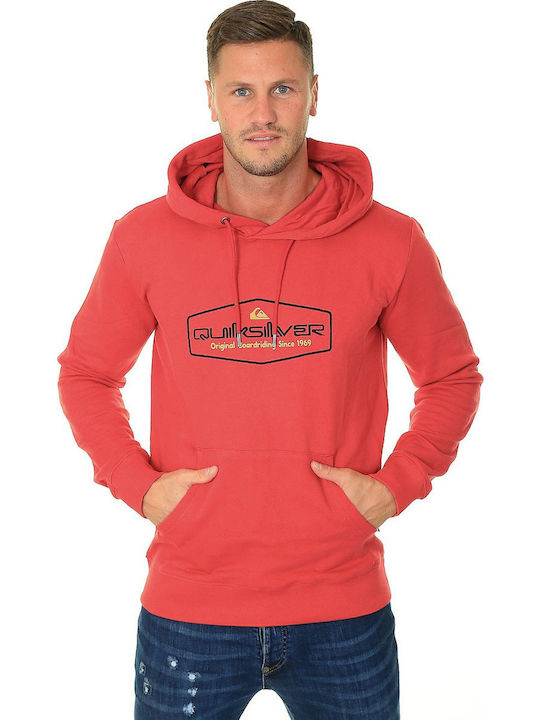 Quiksilver Omni Lockup Φούτερ με Κουκούλα Κόκκινο