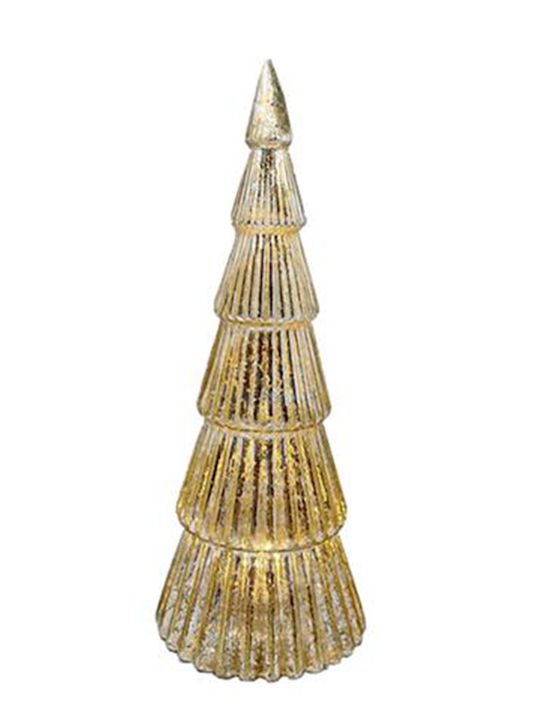 cu lumină LED Decorațiune de Crăciun Sticlă Braduleț Conul 21cm. Auriu