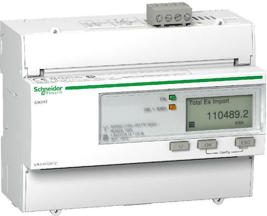 Schneider Electric Брояч На Импулси За Ел. Табло Дигитален Шина Еднофазен Модбус A9MEM3355