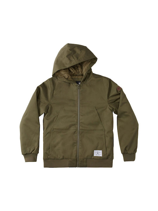 DC Kids Casual Jacket short Hooded Khaki