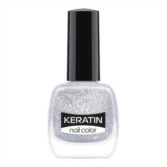 Golden Rose Keratin Лак за Нокти Сребрист 401 10.5мл