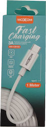 Moxom MX-CB103 USB 2.0 Cable USB-C male - USB-A White 1m Moxom MX-CB103 USB 2.0 Cable USB-C male - USB-A White 1m