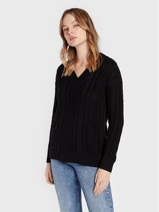 Guess Women's Long Sleeve Pullover Black