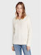 Guess Damen Langarm Pullover Weiß