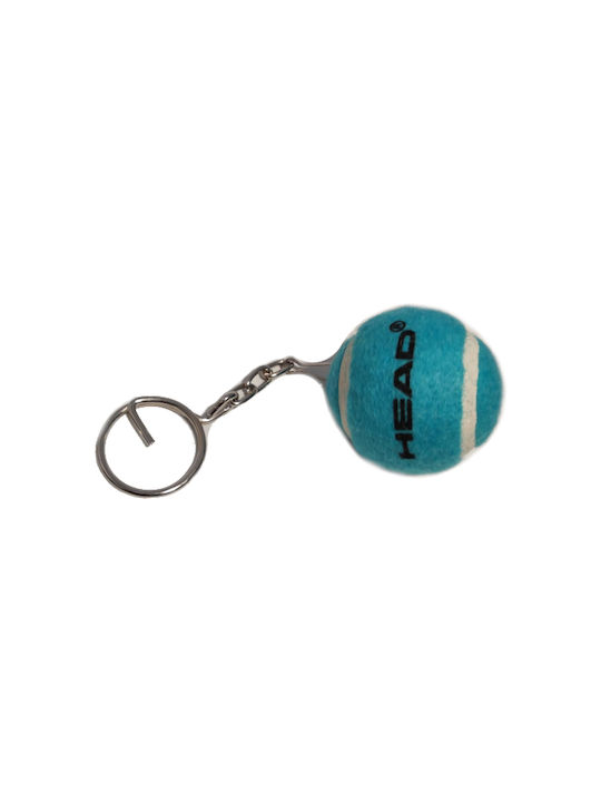 Head Keychain Mini Tennis Ball Blue