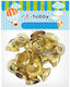Exas Paper Metallic Decorative Bell for DIY Crafts Gold 18pcs