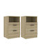 Wooden Bedside Tables 2pcs Sonoma 40x36x65cm