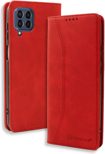 Bodycell Wallet Piele artificială Roșu (Galaxy M53 5G)