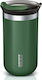 Wacaco Octaroma Grande Travel Mug Glass Thermos Stainless Steel BPA Free Pomona Green 430ml with Mouthpiece