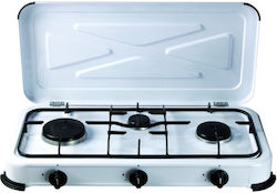 Gasmaster BG03BM Επιτραπέζια Εστία Υγραερίου Διπλή Λευκή