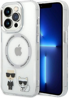 Karl Lagerfeld Karl & Choupette Magsafe Silicone Back Cover Transparent (iPhone 14 Pro)