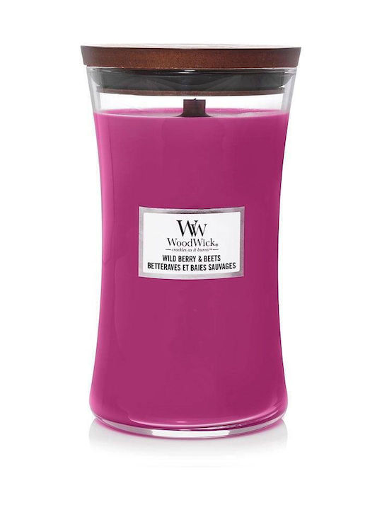 WoodWick Scented Candle Jar with Scent Wild Berry & Beets Pink 610gr 1pcs