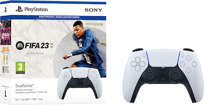 Sony DualSense & FIFA 23 (Voucher Bundle) Ασύρματο Gamepad για PS5 Λευκό