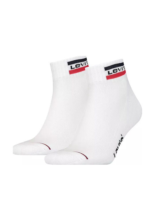 Levi's Sportswear Logo Femei Șosete Albe 2Pachet