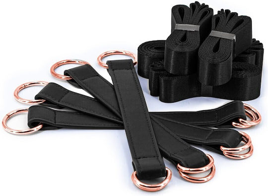 Ns Novelties Bondage Couture Σετ για Δέσιμο Άκρων Tie Down Black