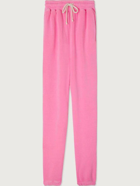 High Waist Sweatpants Jogger Rose Fluo Vintage