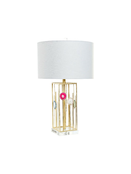 DKD Home Decor Modern Table Lamp E27 White/Gold