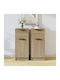 Wooden Bedside Tables 2pcs 30x30x70cm