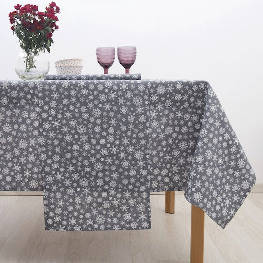 Dimeco 8581 Christmas Tablecloth Fabric Gray L220xW140cm.