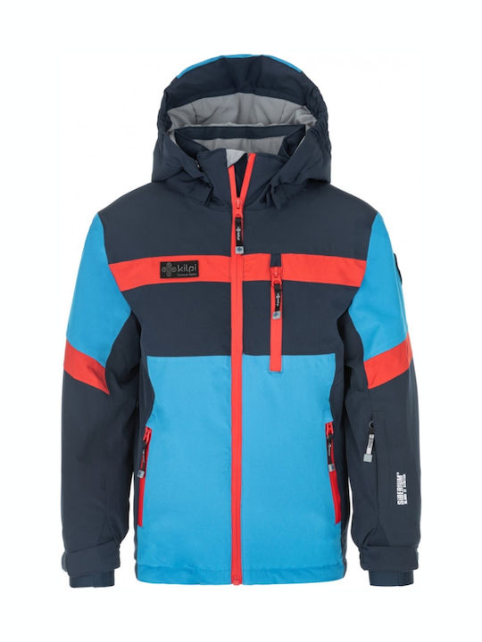 Kids' Sports Jacket Short with Hood Blue Ponte-Jb