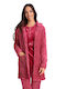 Lydia Creations Winter Women's Fleece Robe Burgundy