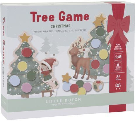 Board Game X Mas Tree for 1-4 Players 3+ Years Old (EN) Little Dutch