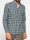 Long-sleeved Flannel Shirt Checked Green
