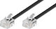 Lineme Flat Τηλεφωνικό Καλώδιο RJ11 6P4C 5m Μαύρο (12-05030-2)
