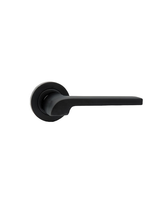 Rosetta Knob R33 135mm x 55mm Black matt Black for middle door