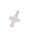 Men's White Gold Cross 14K