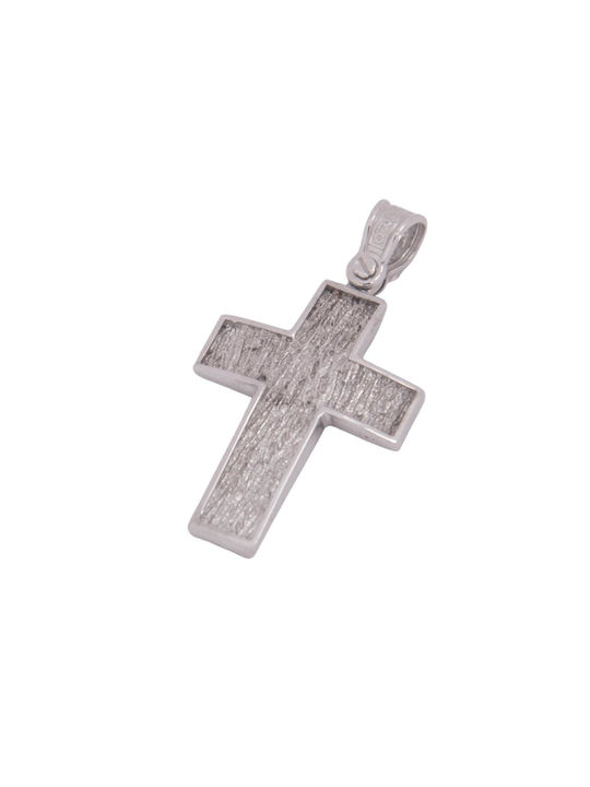 Herren Weißgold Kreuz 14K