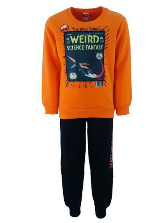 Joyce Kids Sweatpants Set Orange 2pcs